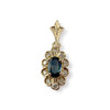 Pendentif d'occasion or 750 jaune saphir diamant - vue V1