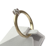 Solitaire d'occasion or 750 jaune diamant - vue 2