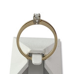 Solitaire d'occasion or 750 jaune diamant - vue 3