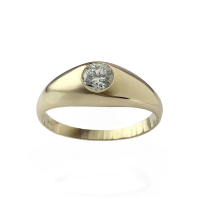 Bague d'occasion or 750 jaune zirconia - vue 1