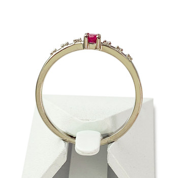 Bague MAUBOUSSIN d'occasion or 750 blanc rubis diamant