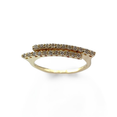 Bague d'occasion or 750 jaune diamant - vue 1