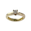 Second-hand gold 750 yellow diamond ring - vue V1