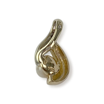 Pendentif d'occasion or 750 jaune perle de culture diamant