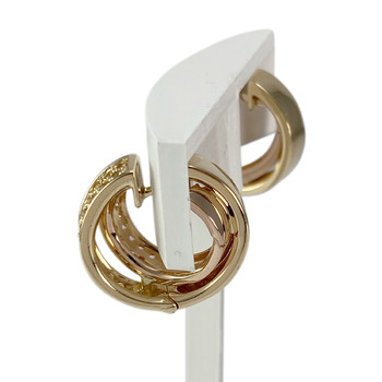 Créoles d'occasion or 750 jaune saphir jaune saphir rose