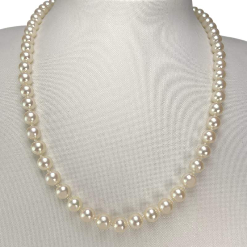 Collier d'occasion or 750 jaune perle de culture du japon - vue 2