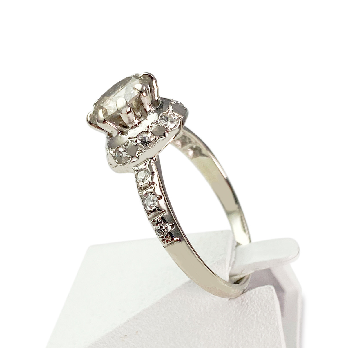 Bague d'occasion or 750 blanc diamant diamant