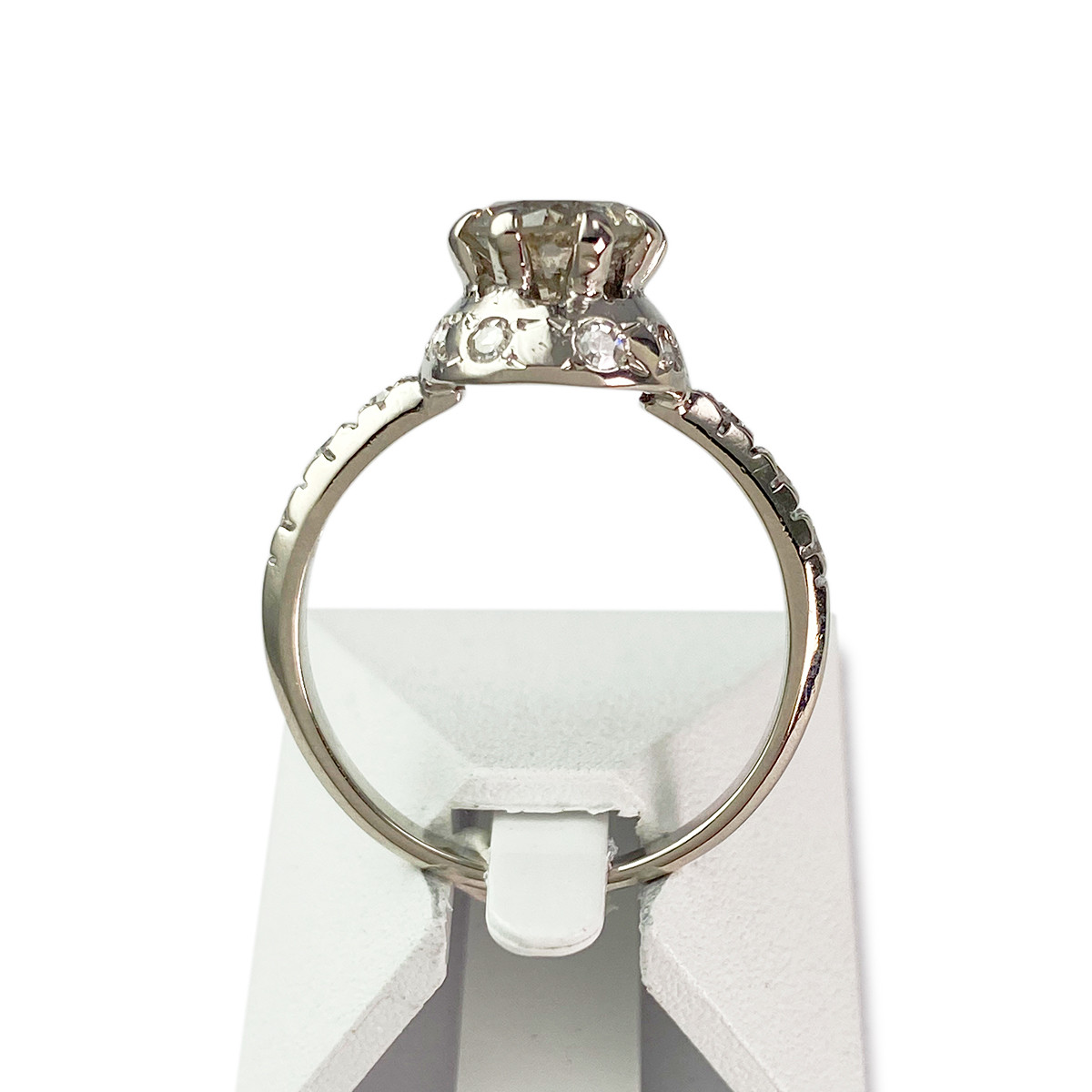 Bague d'occasion or 750 blanc diamant diamant - vue 2