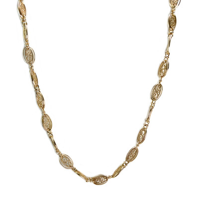 Collier d'occasion or 750 jaune maille fantaisie