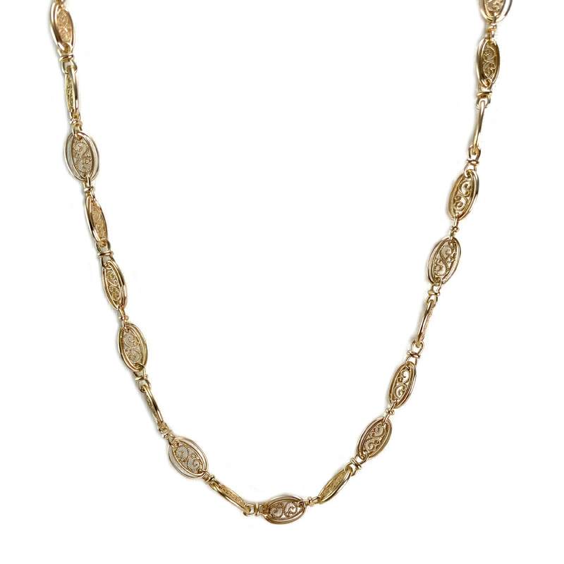 Collier d'occasion or 750 jaune maille fantaisie - vue 1