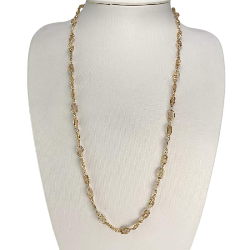 Collier d'occasion or 750 jaune maille fantaisie - vue 2