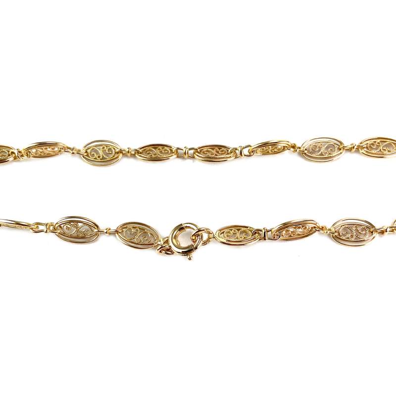 Collier d'occasion or 750 jaune maille fantaisie - vue 3