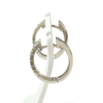 Créoles d'occasion or 750 blanc diamant