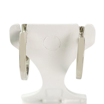 Créoles d'occasion or 750 blanc diamant