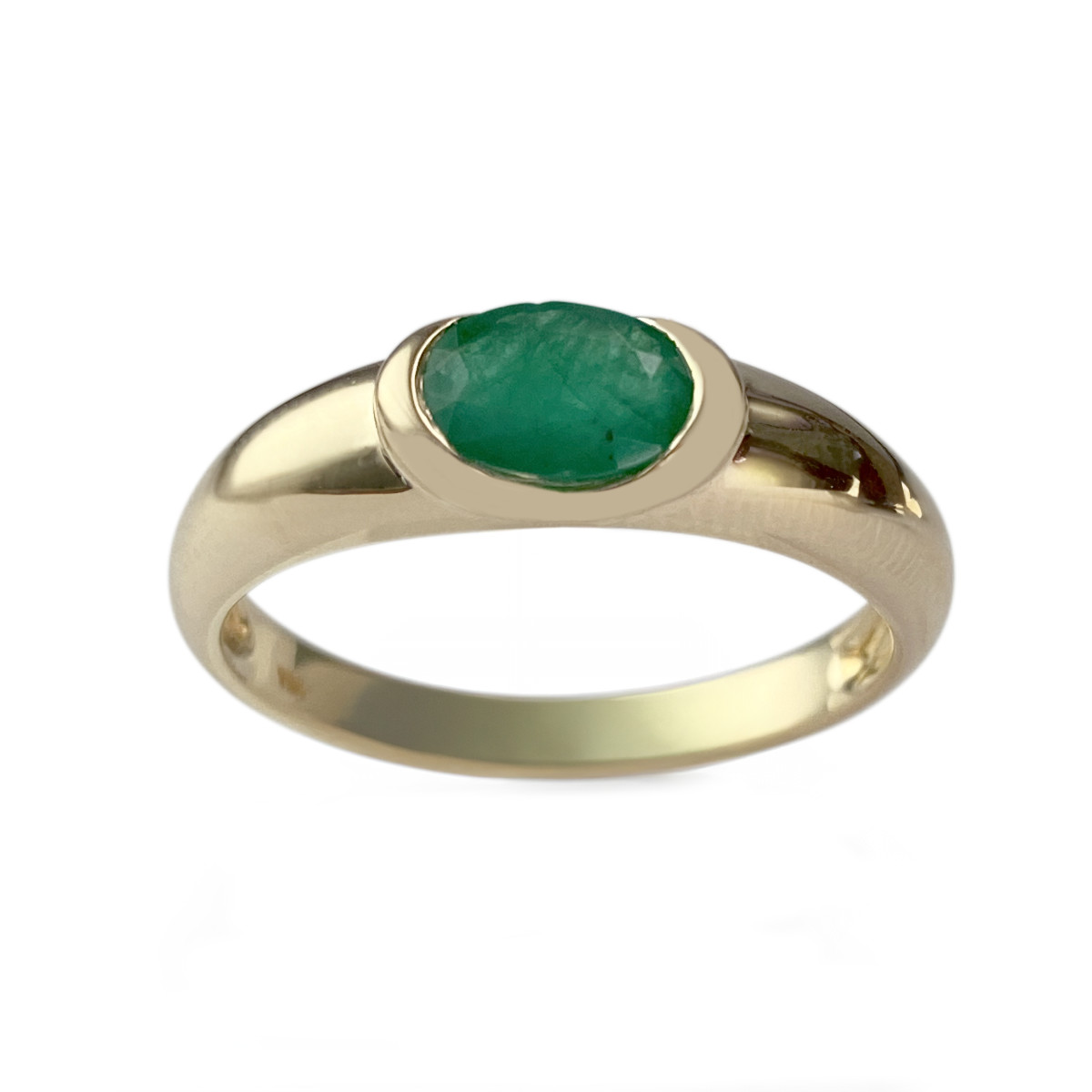 Bague d'occasion or 750 jaune emeraude