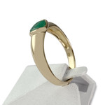 Bague d'occasion or 750 jaune emeraude - vue 2