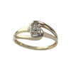 Second-hand gold 375 yellow diamond ring - vue V1