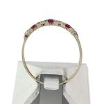 Bague d'occasion or 375 jaune zirconias rubis - vue 3