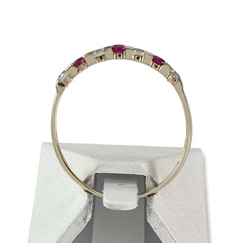 Bague d'occasion or 375 jaunezirconias rubis