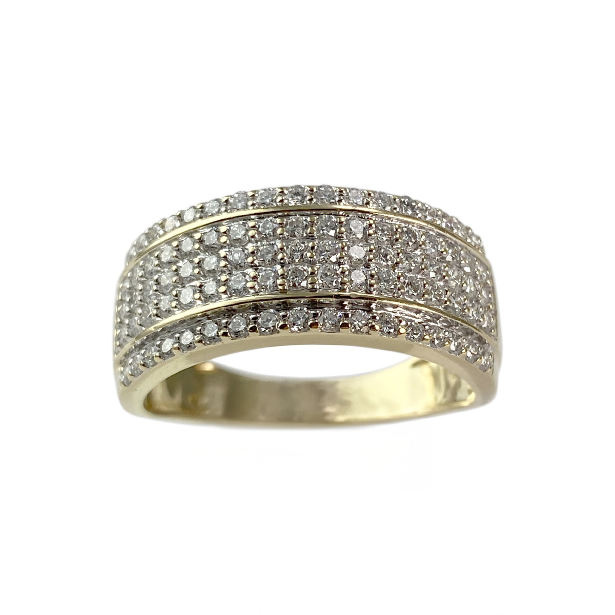 Bague d'occasion or 750 jaune diamant synthetique