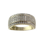 Bague d'occasion or 750 jaune diamant synthetique - vue 1