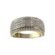 Bague d'occasion or 750 jaune diamant synthetique