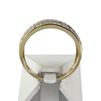 Bague d'occasion or 750 jaune diamant synthetique