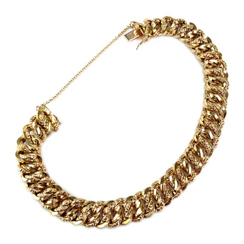 Bracelet d'occasion or 750 jaune maille américaine