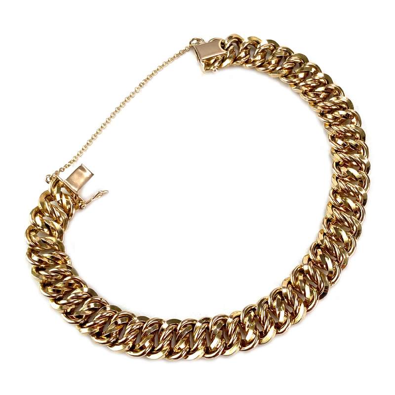 Bracelet d'occasion or 750 jaune maille américaine - vue 3