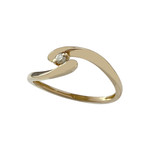 Bague d'occasion or 750 jaune diamant - vue 1