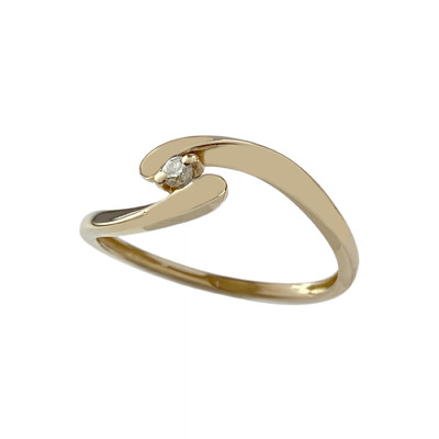 Bague d'occasion or 750 jaune diamant