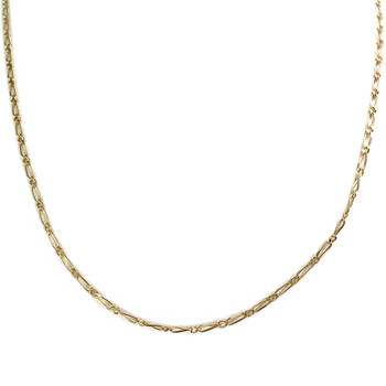 Used 14K yellow gold horse-link chain, 42 cm