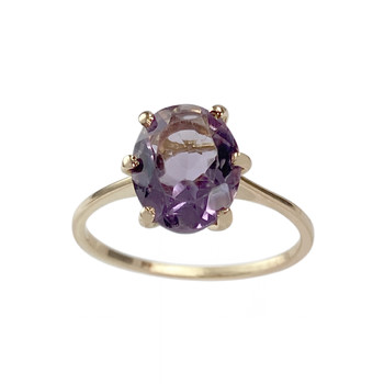 Bague d'occasion or 750 jaune amethyste