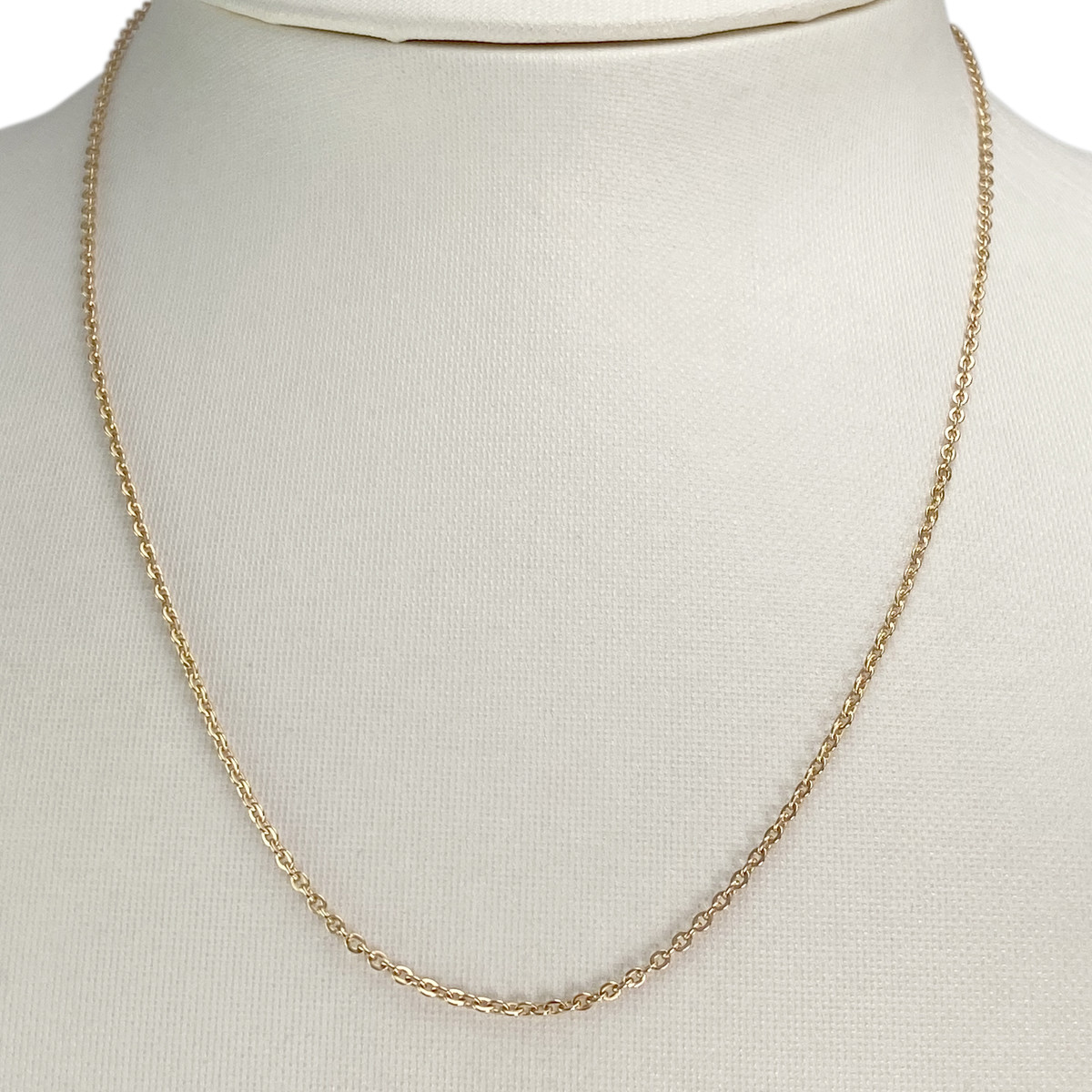 Secondhand 750 yellow gold chain with forçat link - view 2