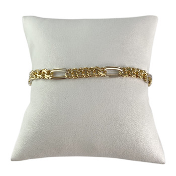 Bracelet d'occasion or 750 2 tons maille fantaisie