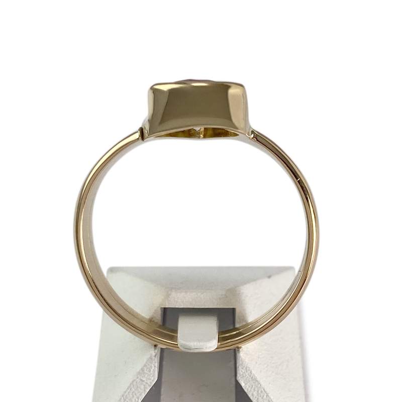 Bague d'occasion or 750 jaune tourmaline orangée - vue 3
