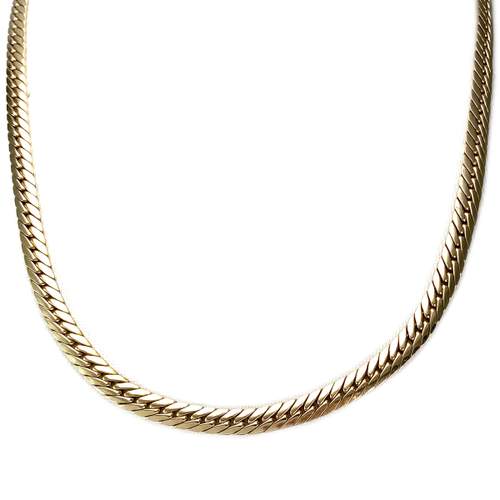 Collier d'occasion en or jaune 750, maille anglaise, 43 cm