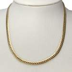 Collier d'occasion en or jaune 750, maille anglaise, 43 cm - vue 2