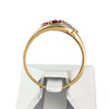 Bague d'occasion or 750 jaune diamant rubis - vue V3