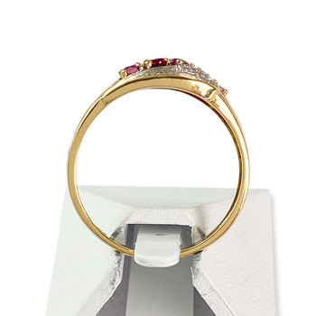 Bague d'occasion or 750 jaune diamant rubis