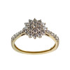 Tweedehands ring van 750 geelgoud met synthetische diamant - afbeelding V1