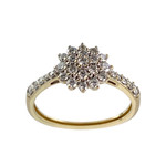 Bague d'occasion or 750 jaune diamant synthetique - vue 1