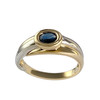 Tweedehands ring van 750 goud met saffier - afbeelding V1