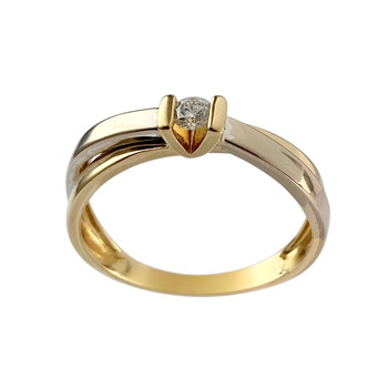 Tweedehands ring van 750 goud  diamant