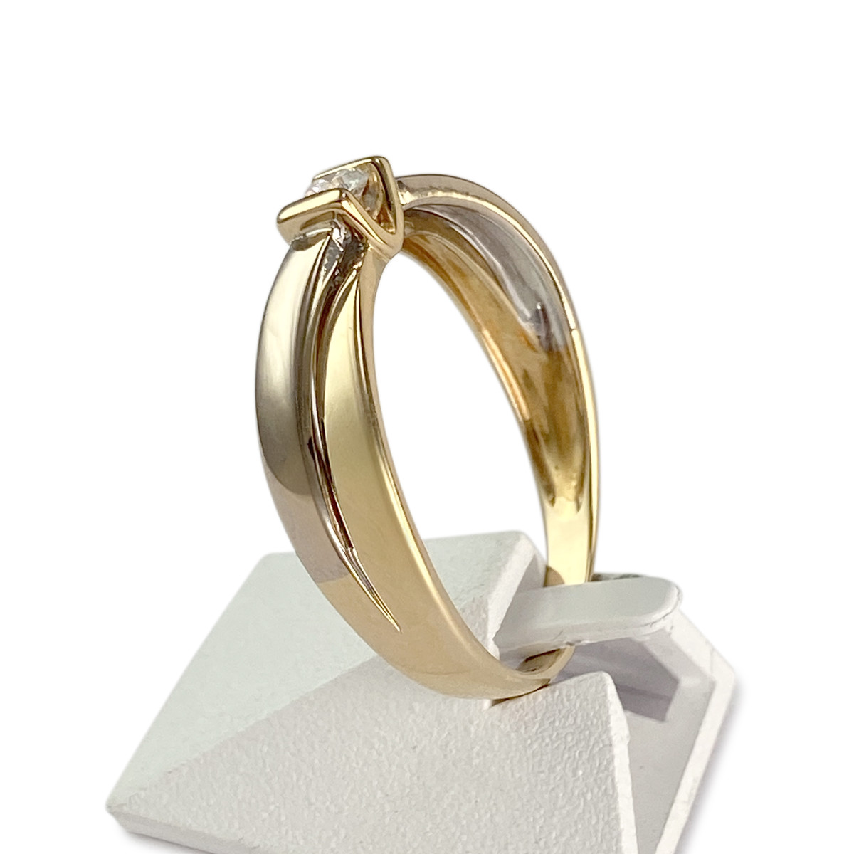 Bague d'occasion 2 ors 750  diamant - vue 2