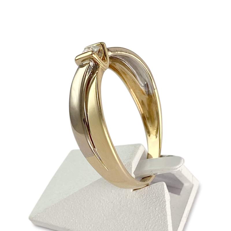 Bague d'occasion 2 ors 750  diamant - vue 2
