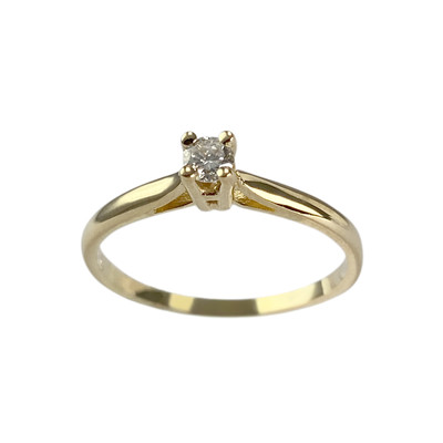 Bague d'occasion or 750 jaune diamant - vue 1