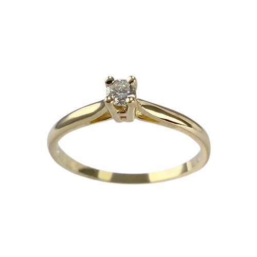 Second-hand gold 750 yellow diamond ring