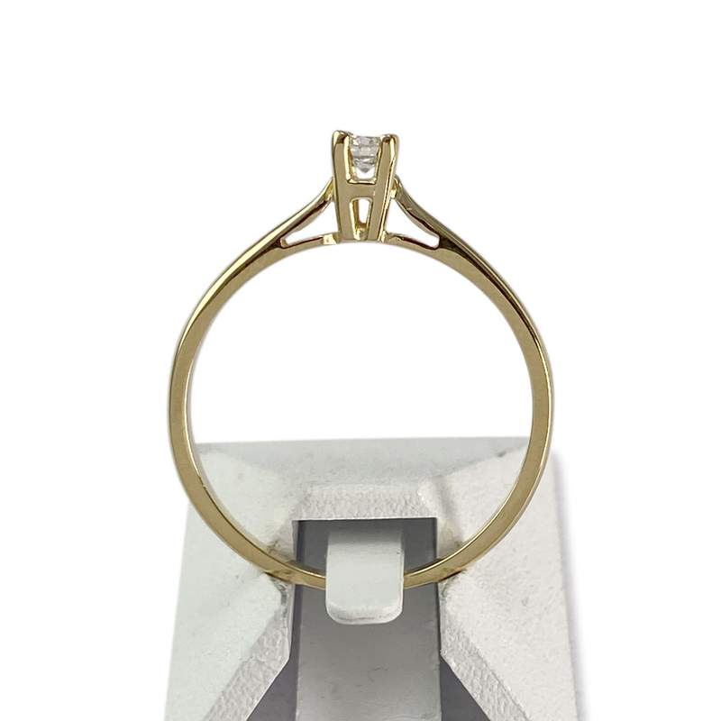 Bague d'occasion or 750 jaune diamant - vue 3