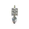 Pendentif d'occasion or 750 blanc topaze sky blue topaze sky bluezirconias pierre imitation - vue V1
